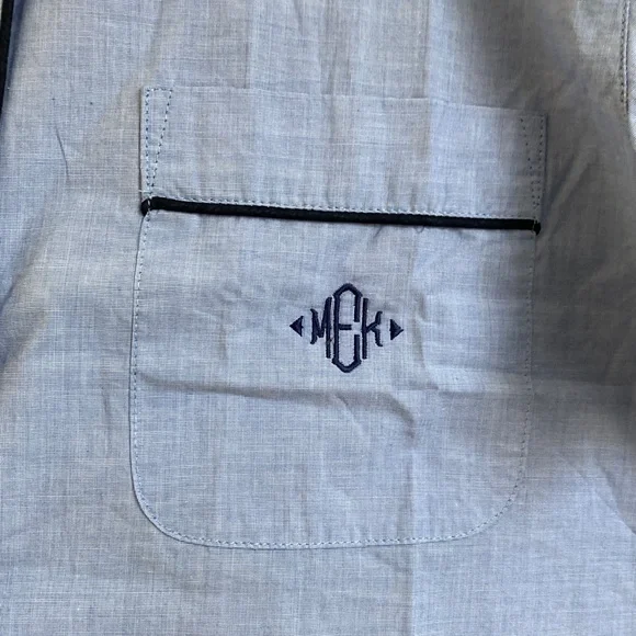 J. Crew Dreamy cotton-blend short-sleeve pajama pant set XS MONOGRAMMED - Picture 3 of 8